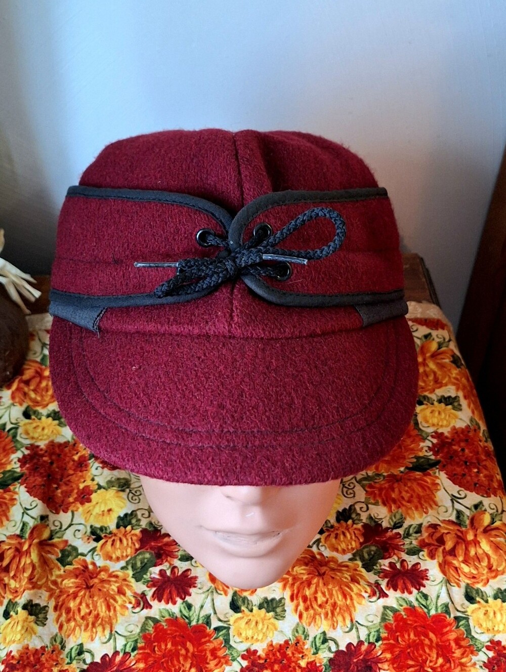 J.M Capriola Railroad Cap in Wine, Unisex Fit & Style